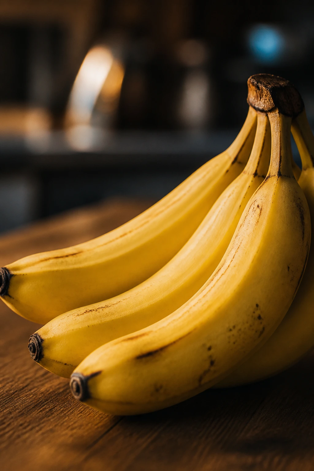 Are Bananas Good For AFib? Benefits, Effects & More 3 Three ripe bananas filling the frame on a neutral surface