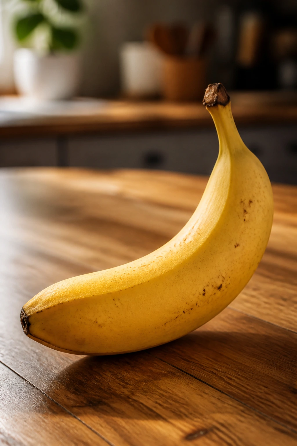 Are Bananas Good For AFib? Benefits, Effects & More 5 Single ripe banana on a wooden countertop