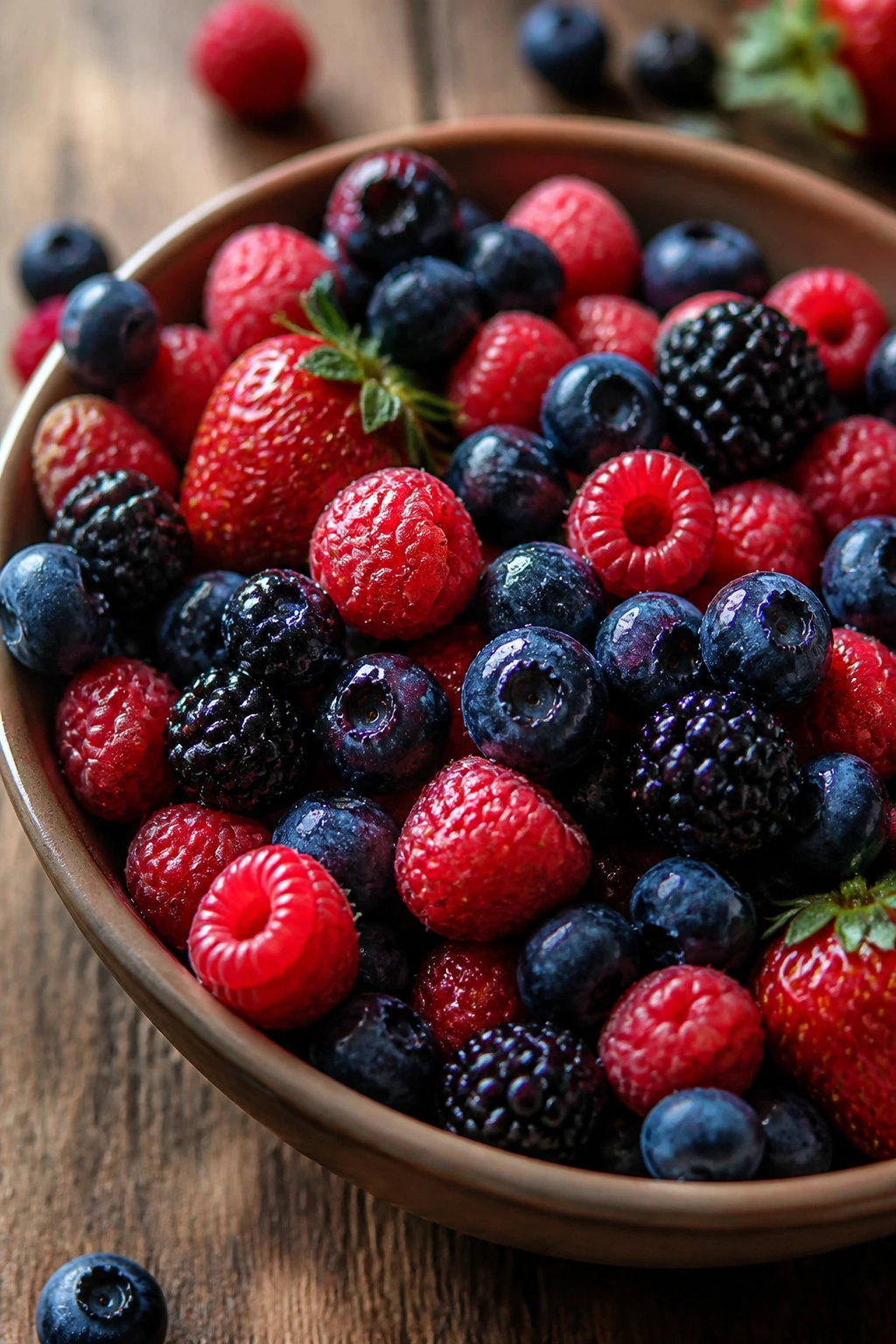 Fruitful Recovery: Is It Good To Eat Fruits When Sick? 3 Close-up of a bowl of mixed berries filling frame for immune support imagery