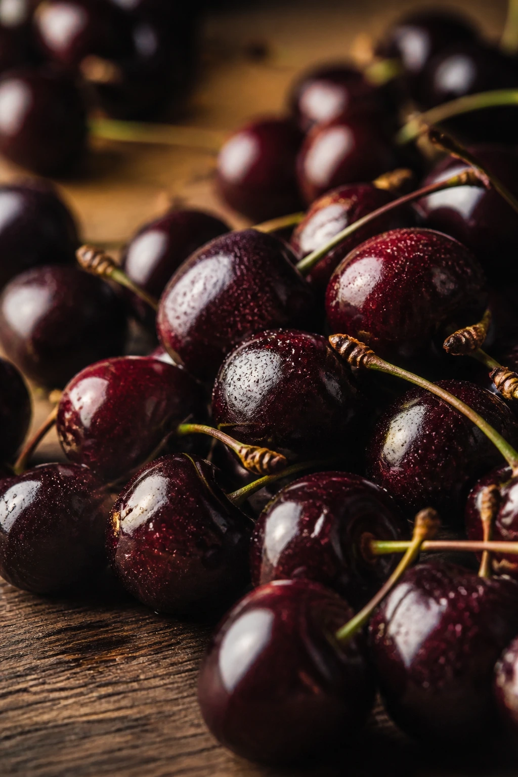 10 Surprising Health Benefits Of Black Cherries 4 Close-up of black cherries with soft lighting evoking sleep