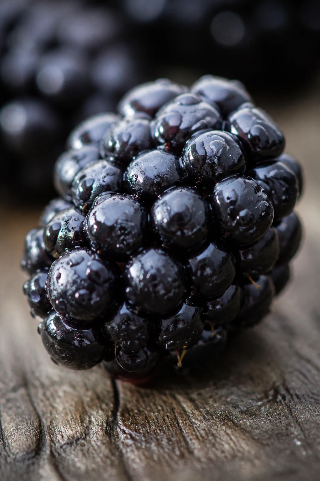 Are Blackberries Acidic Or Alkaline? All You Need To Know 6 Dewy blackberry on wood signaling freshness.