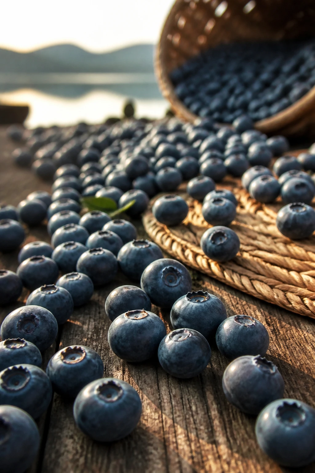 12 Interesting Fun Facts About Blueberries 6 Blueberries on a rustic table with natural lighting
