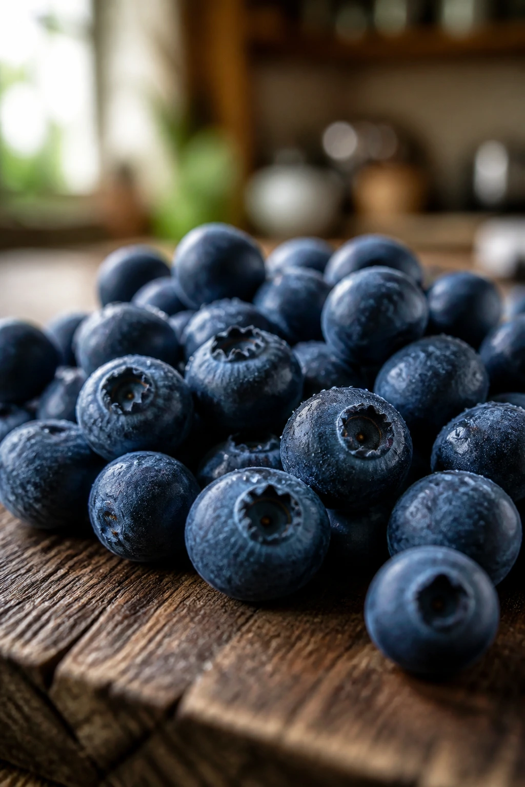 Are Blueberries Acidic Or Alkaline? All You Need To Know 4 Blueberries on rustic wood surface in kitchen-like setting