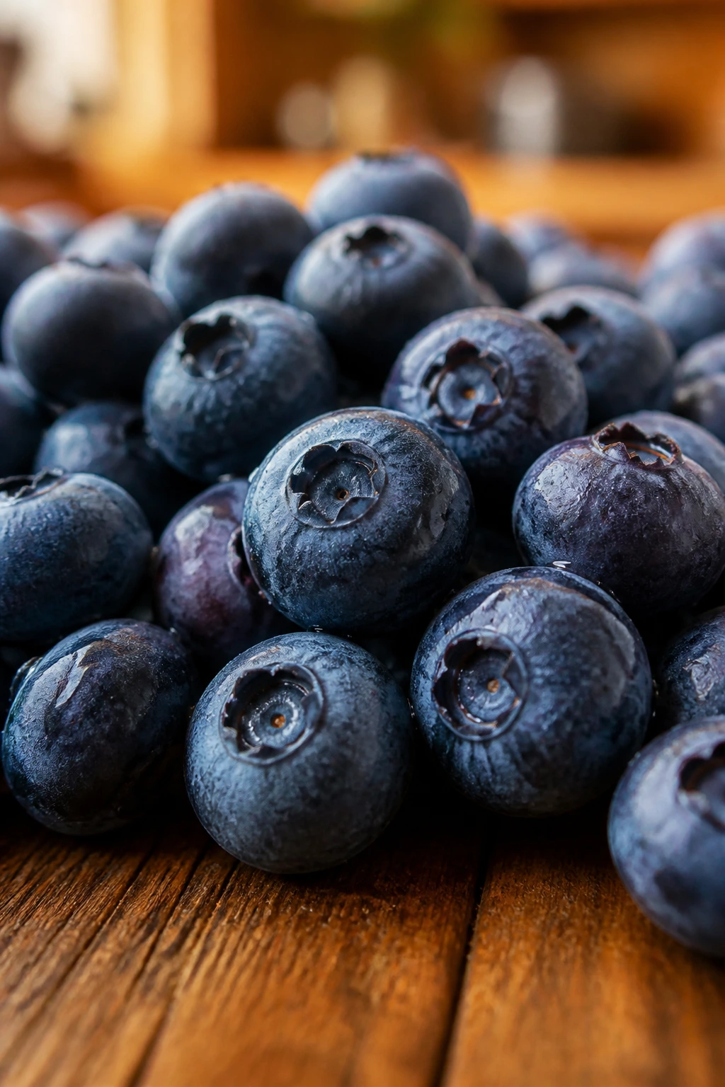 Is Blueberry A Tropical Fruit? All You Need To Know 3 Mass of blueberries on a rustic wooden surface under warm kitchen light