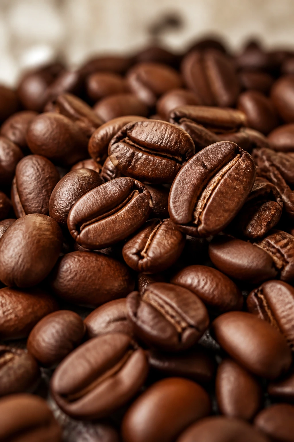 Do Bananas Have Caffeine In Them? 1 Close-up of roasted coffee beans filling the frame, illustrating caffeine in foods
