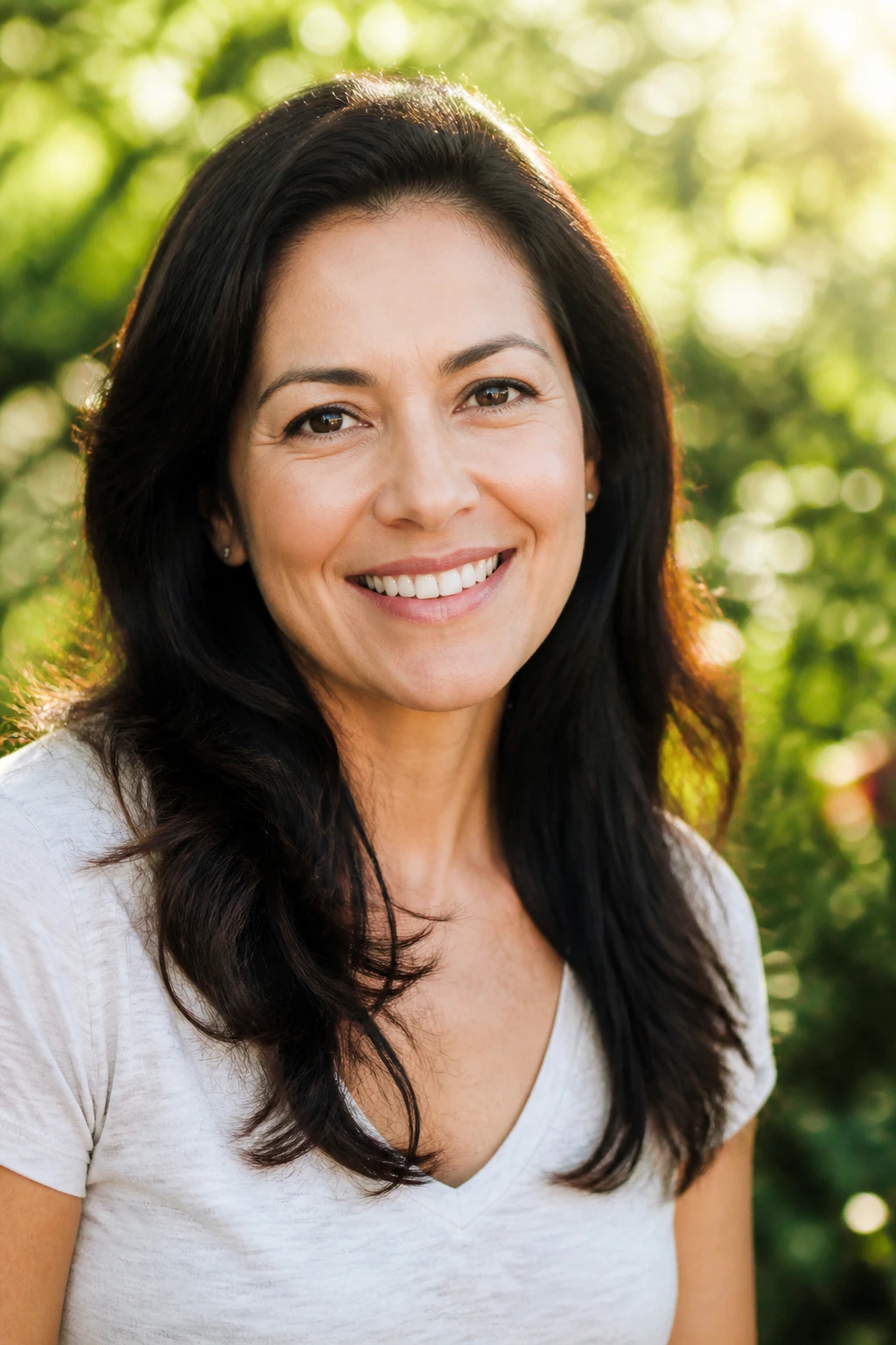Close-up portrait of a healthy adult expressing hope for cancer prevention