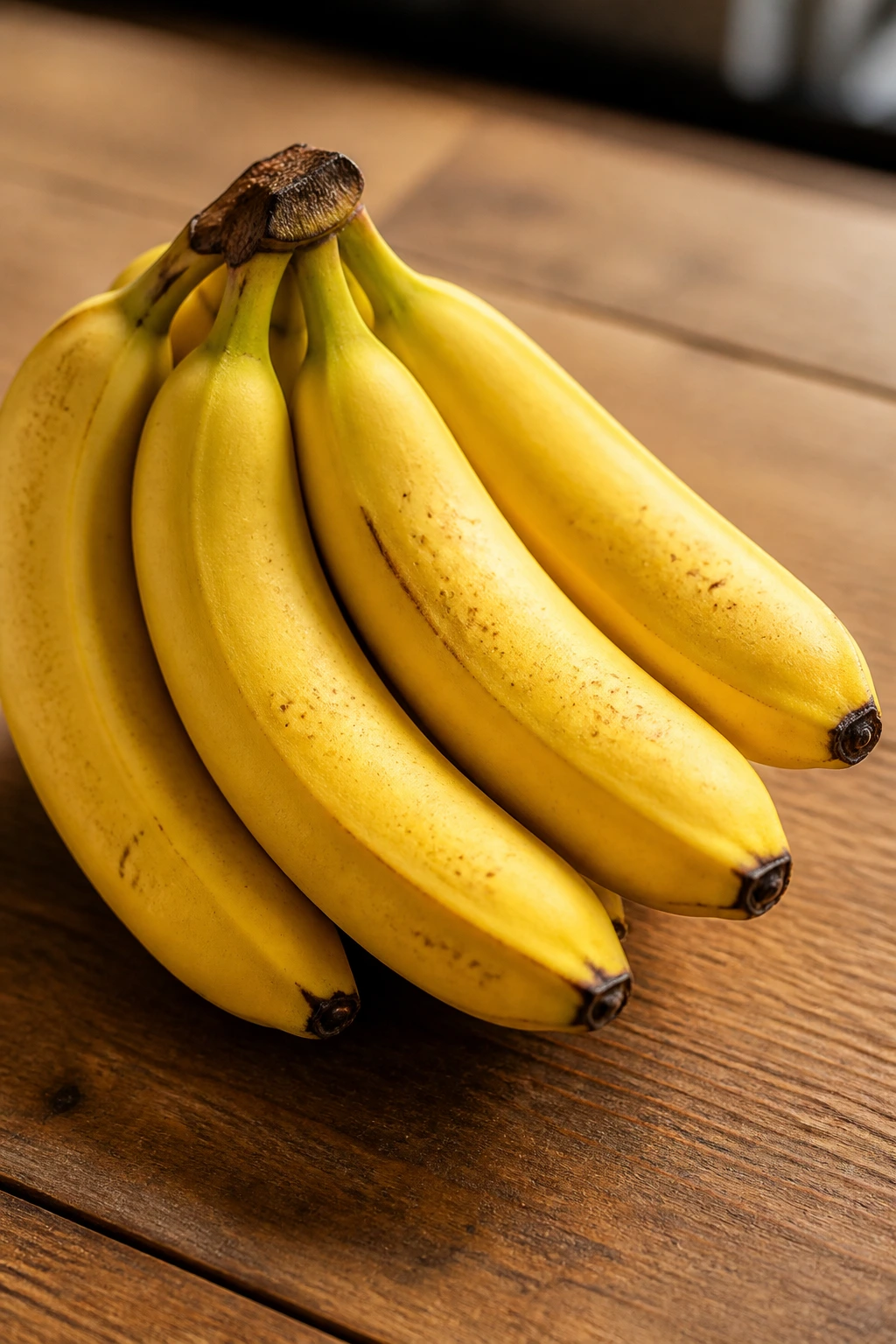 How Many Banana Varieties Are There? 3 Close-up of ripe Cavendish bananas ready for eating in a kitchen setting