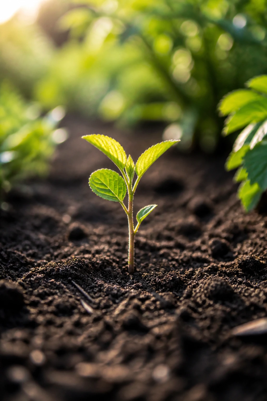 How To Grow Chokecherry From Seed: Step-By-Step Guide 1 Close-up of a young chokecherry seedling emerging from soil in a garden
