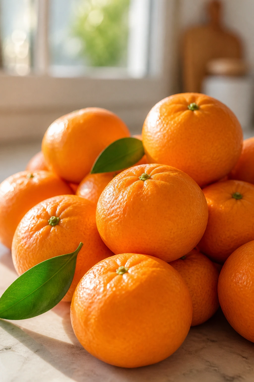 Banishing Breakouts: Are Clementines Good For Acne? 9 Close-up of fresh clementines on a sunny kitchen counter