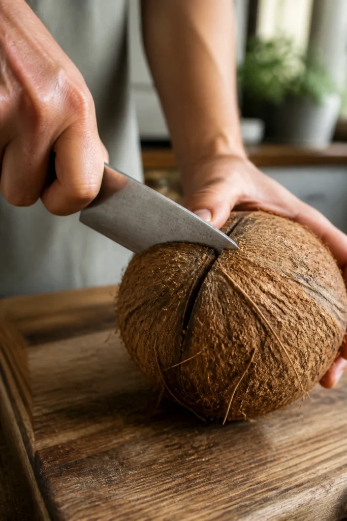 How To Open A Coconut With A Knife: Step-By-Step Guide