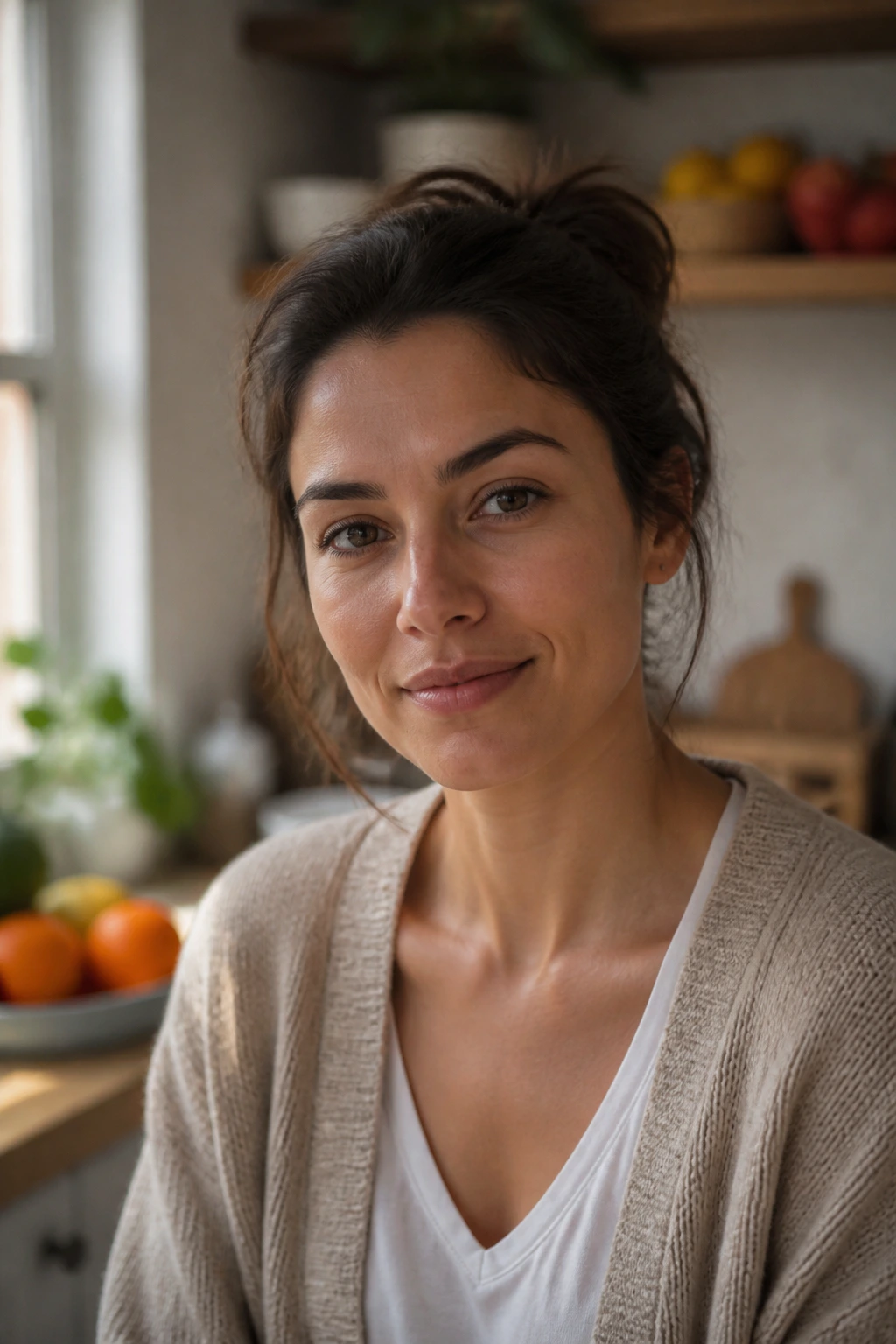 Portrait of a calm person in natural light, conveying conclusion
