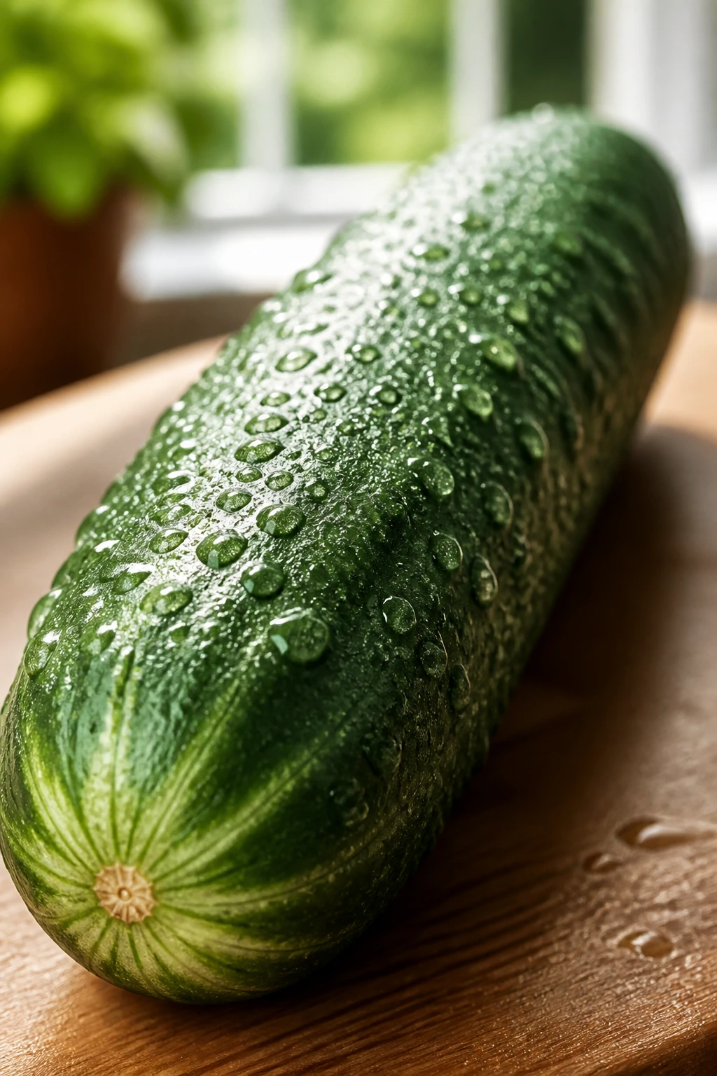 Cucumber macro shot emphasizing hydration and fluid balance