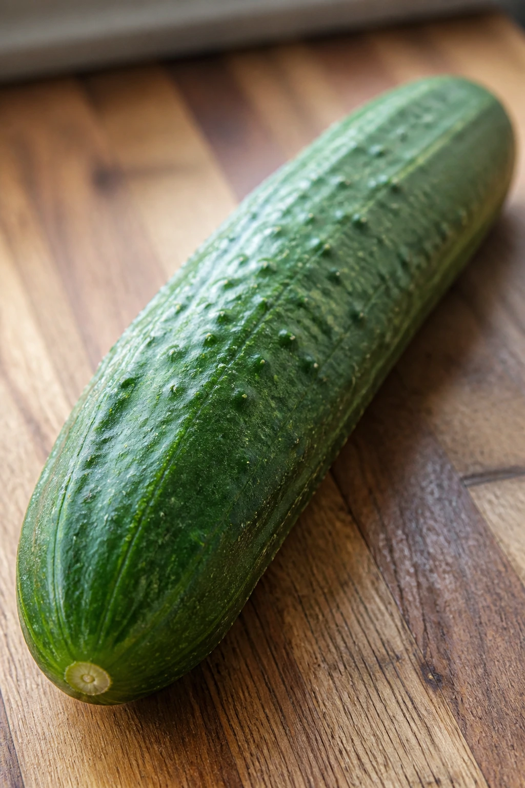 Can Gerbils Eat Cucumbers? All You Need To Know 3 Single cucumber on a warm-lit kitchen counter