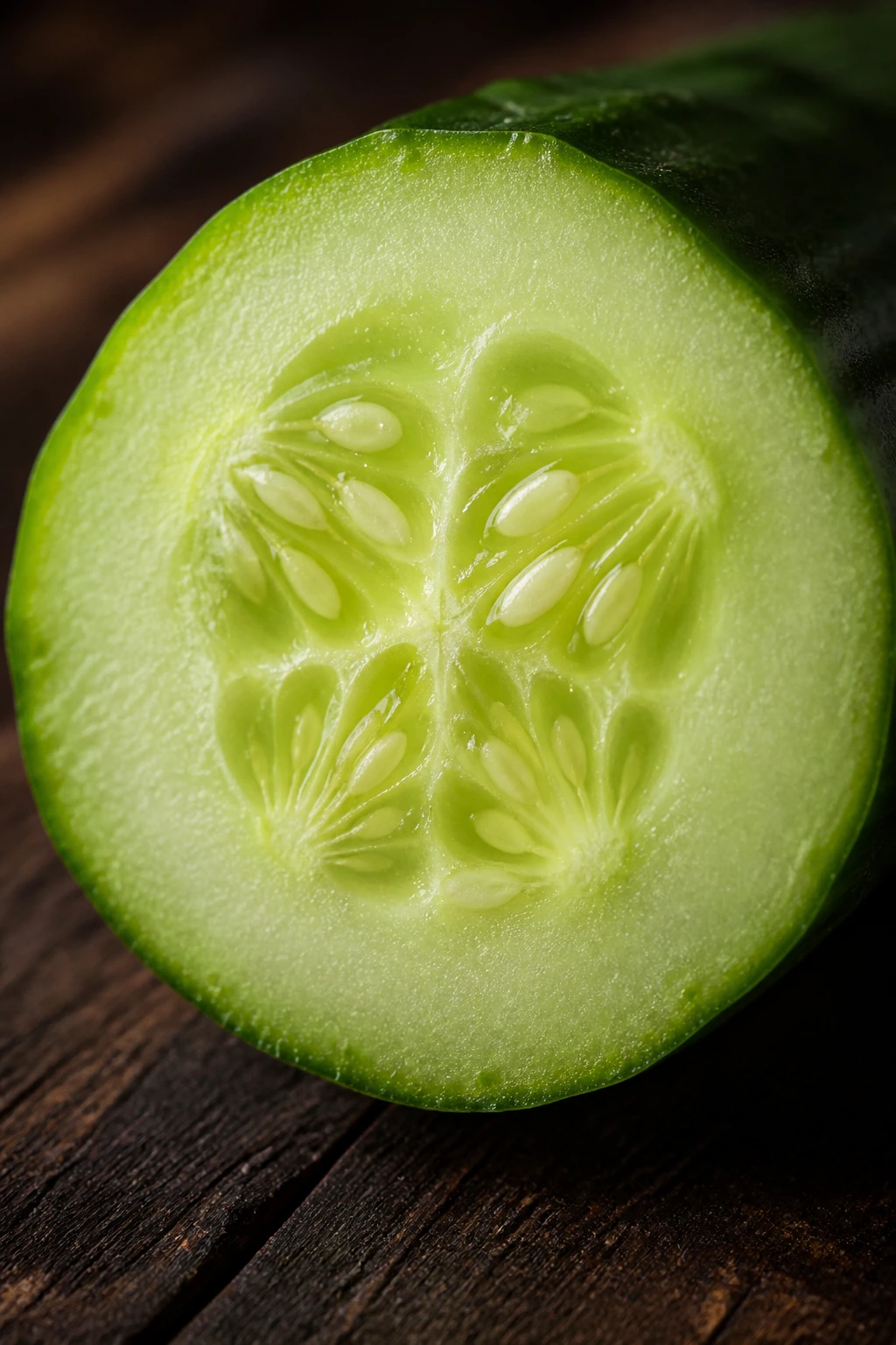 Is Cucumber Good For Fertility In Male And Female? 3 Cucumber cross-section showing flesh and seeds