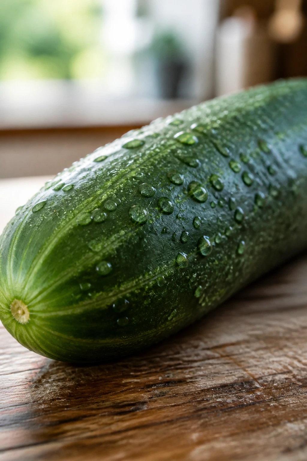Is Cucumber Good For High Blood Pressure? Find Out Now! 1 Close-up of a fresh cucumber filling the frame, highlighting its potassium and fiber nutrition for blood pressure health