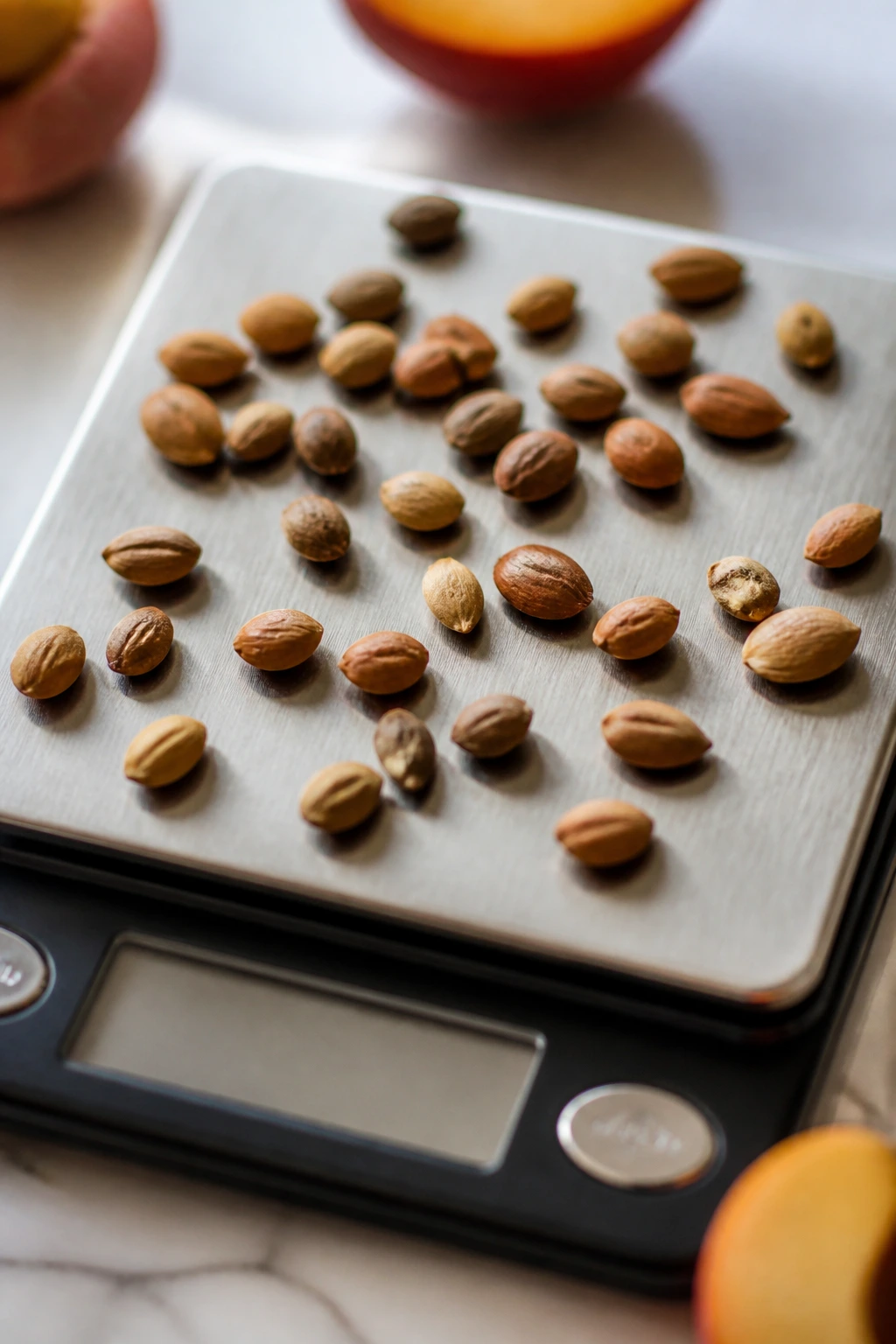 Seeds on a measuring scale illustrating safe quantity concerns