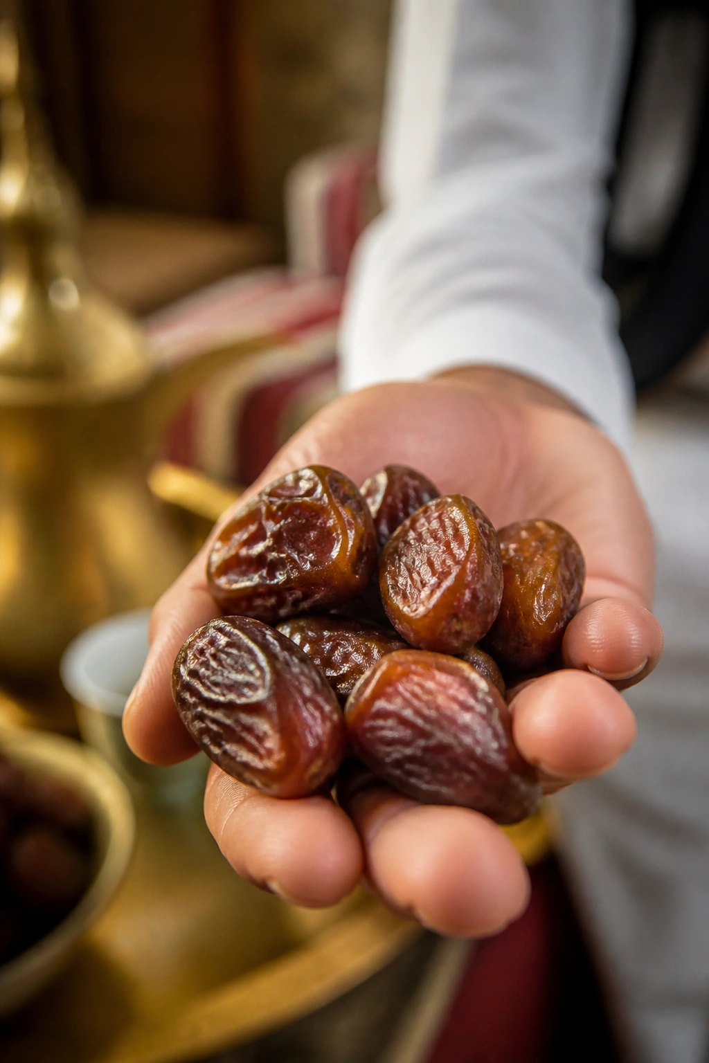 Close-up of dates illustrating UAE cultural hospitality and tradition