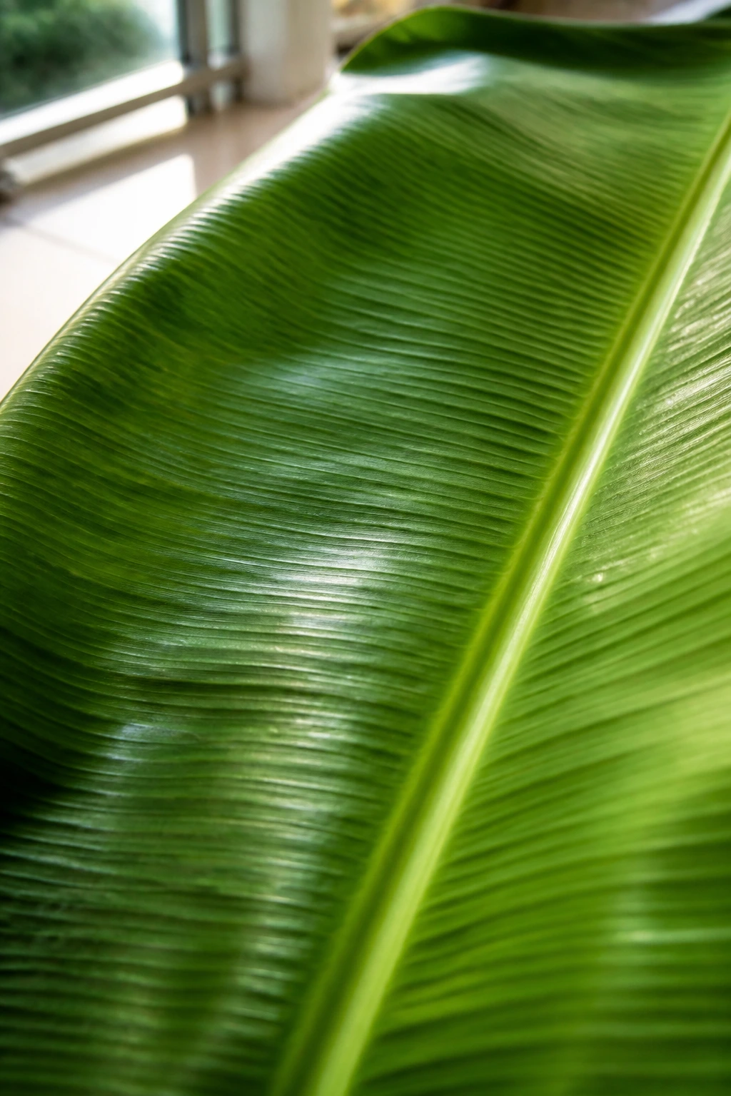 12 Surprising Banana Leaves Benefits For Your Health 4 Close-up of banana leaf with gentle glow suggesting diabetes control benefits