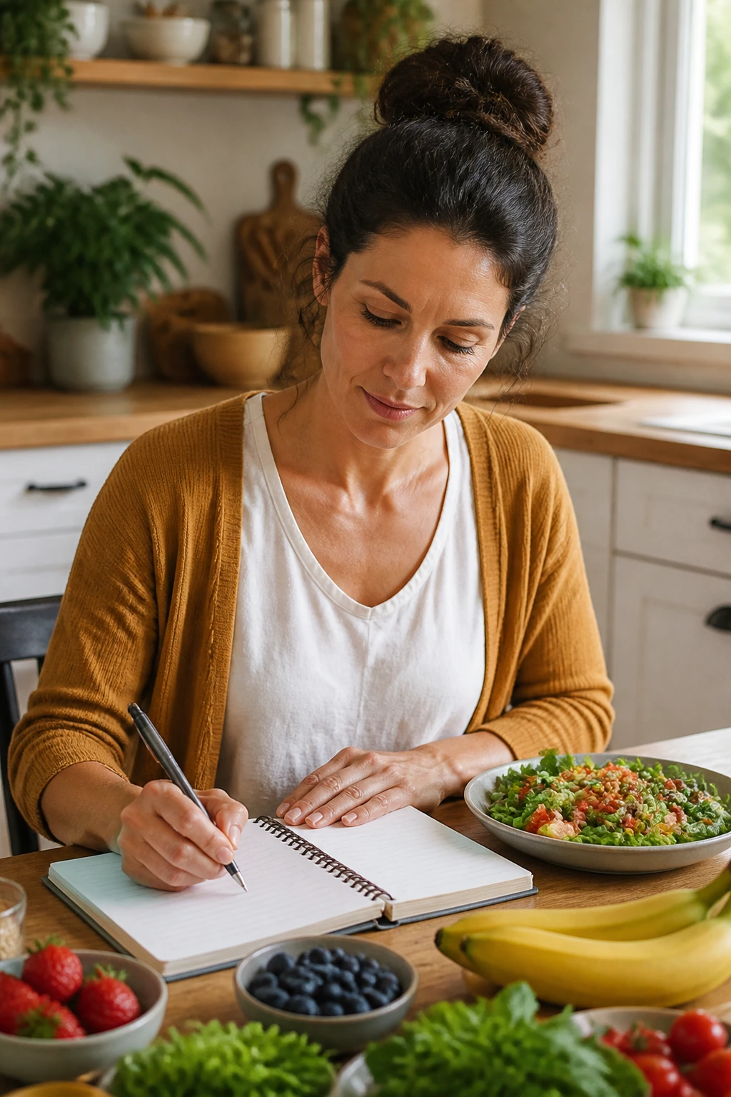 Why Are Bananas Bad For Trigeminal Neuralgia? 6 Person planning a diet at a table with a notebook