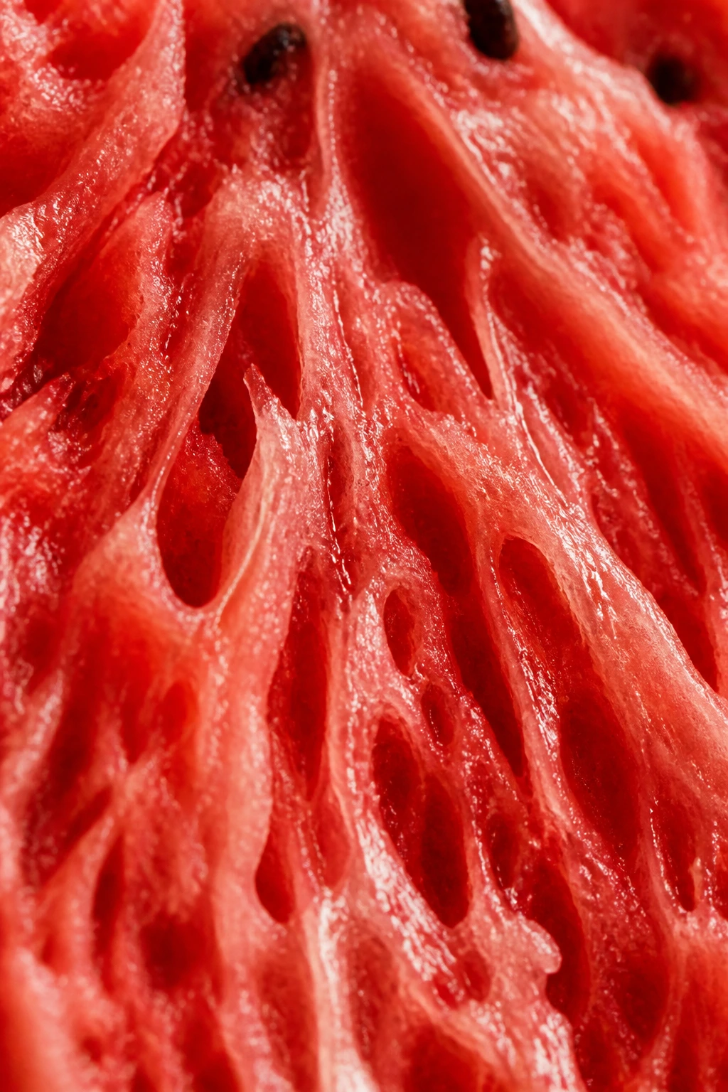 The Watermelon Effect: Are Watermelons Good For Weight Loss? 4 Macro close-up of fibrous texture inside fruit flesh