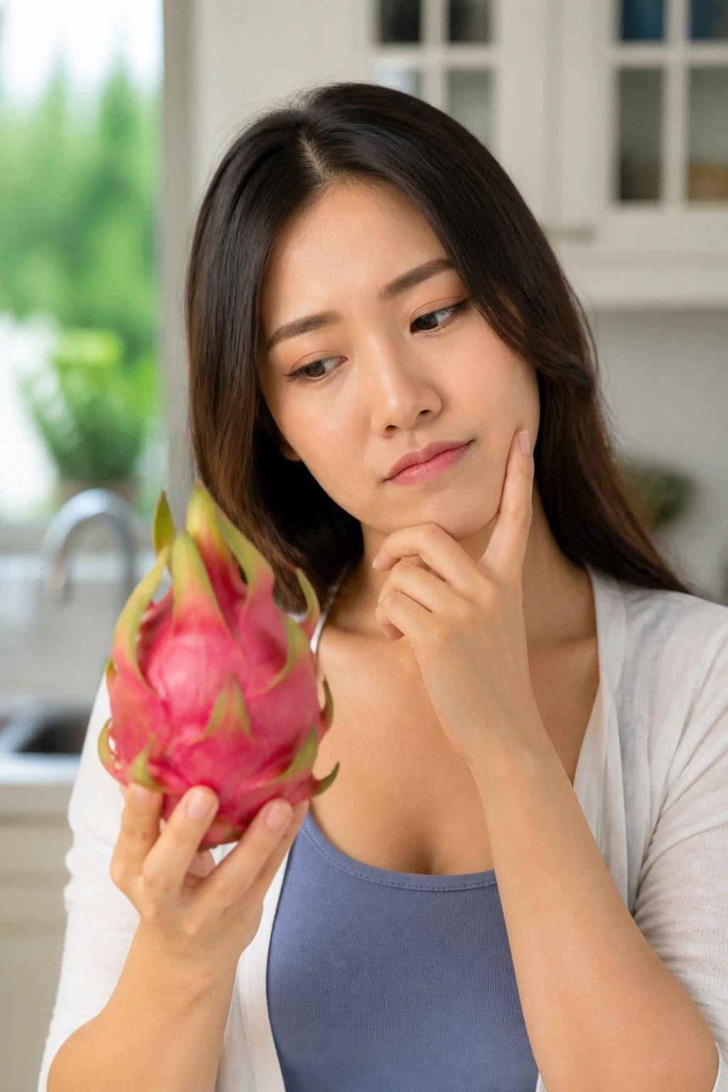 Is Dragon Fruit Good For Diabetes? Benefits, Effects & More 5 Person thinking about dragon fruit health FAQs.