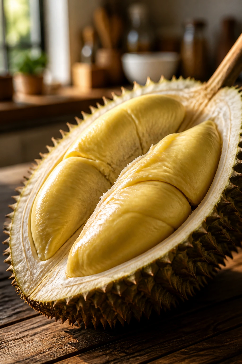 10 Surprising Reasons Why Durian Is The King Of Fruits 3 Durian close-up showing anti-inflammatory nutrients in creamy flesh