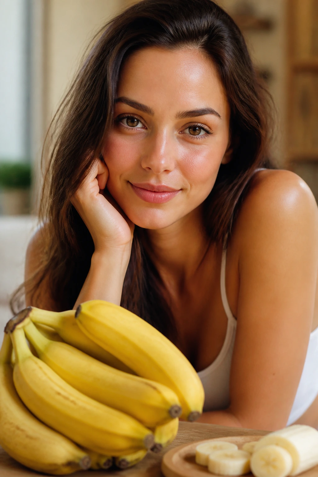 10 Benefits Of Banana To Women Sexually To Be Better In Bed 3 Close-up portrait of a real woman representing estrogen balance