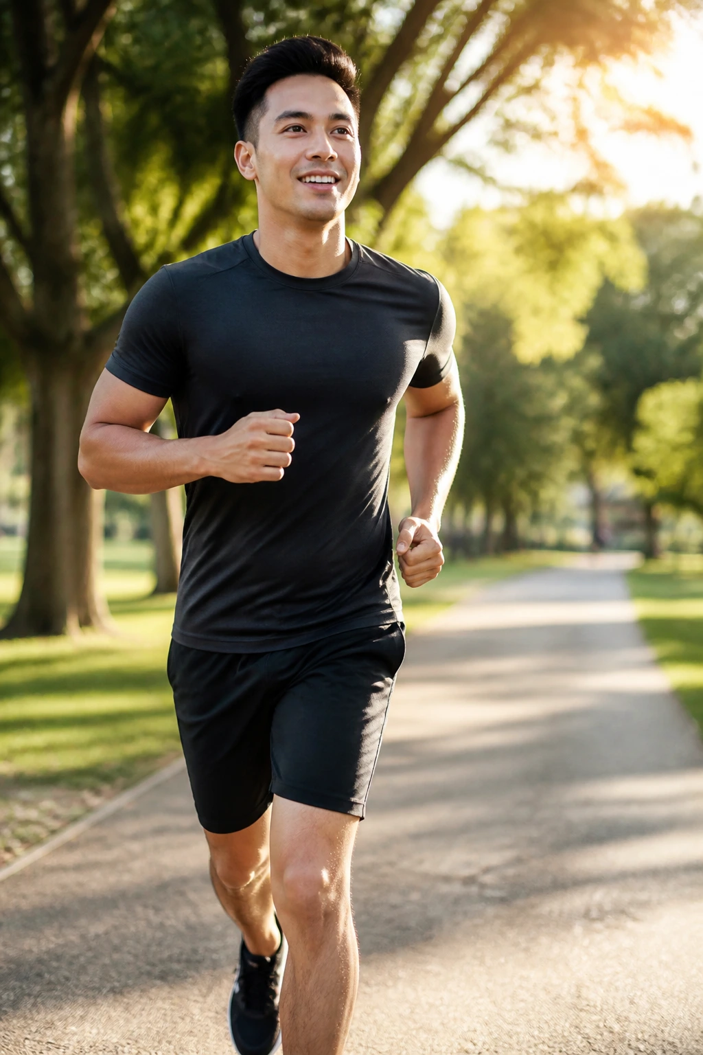 The Cholesterol Connection: Can Pineapple Reduce Cholesterol? 5 Person jogging in a park during golden hour