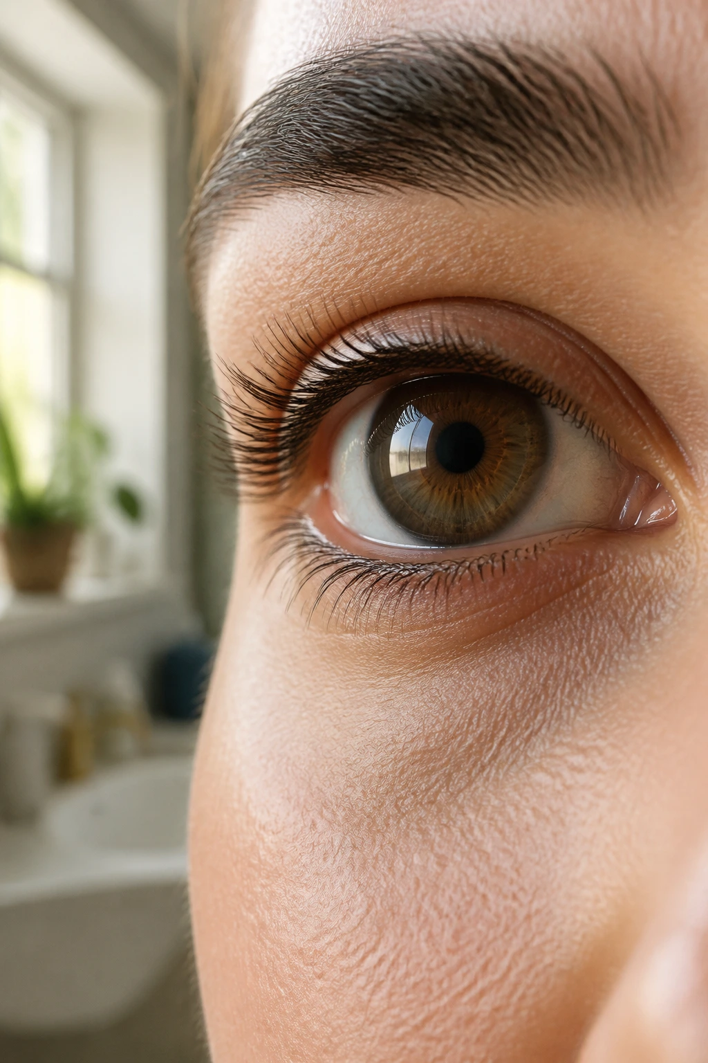 Close-up of a healthy eye highlighting eye health benefits