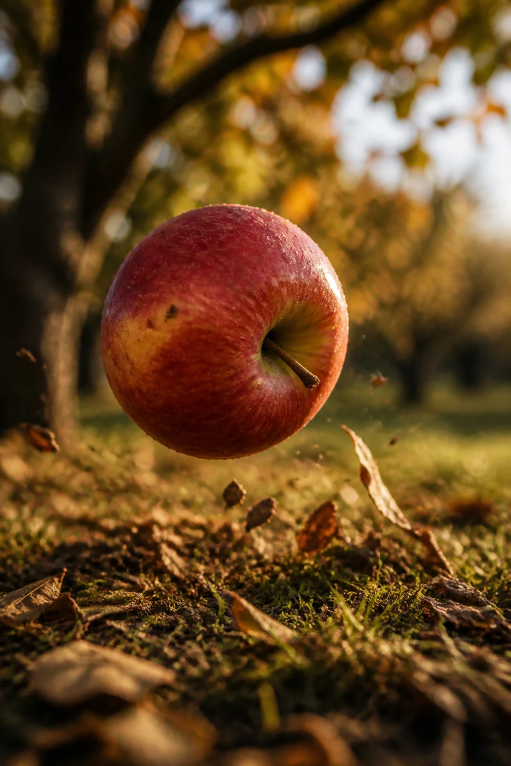 The Dispersal Of Fruits Seeds EXPLAINED! 5 Apple falling from tree in an orchard.