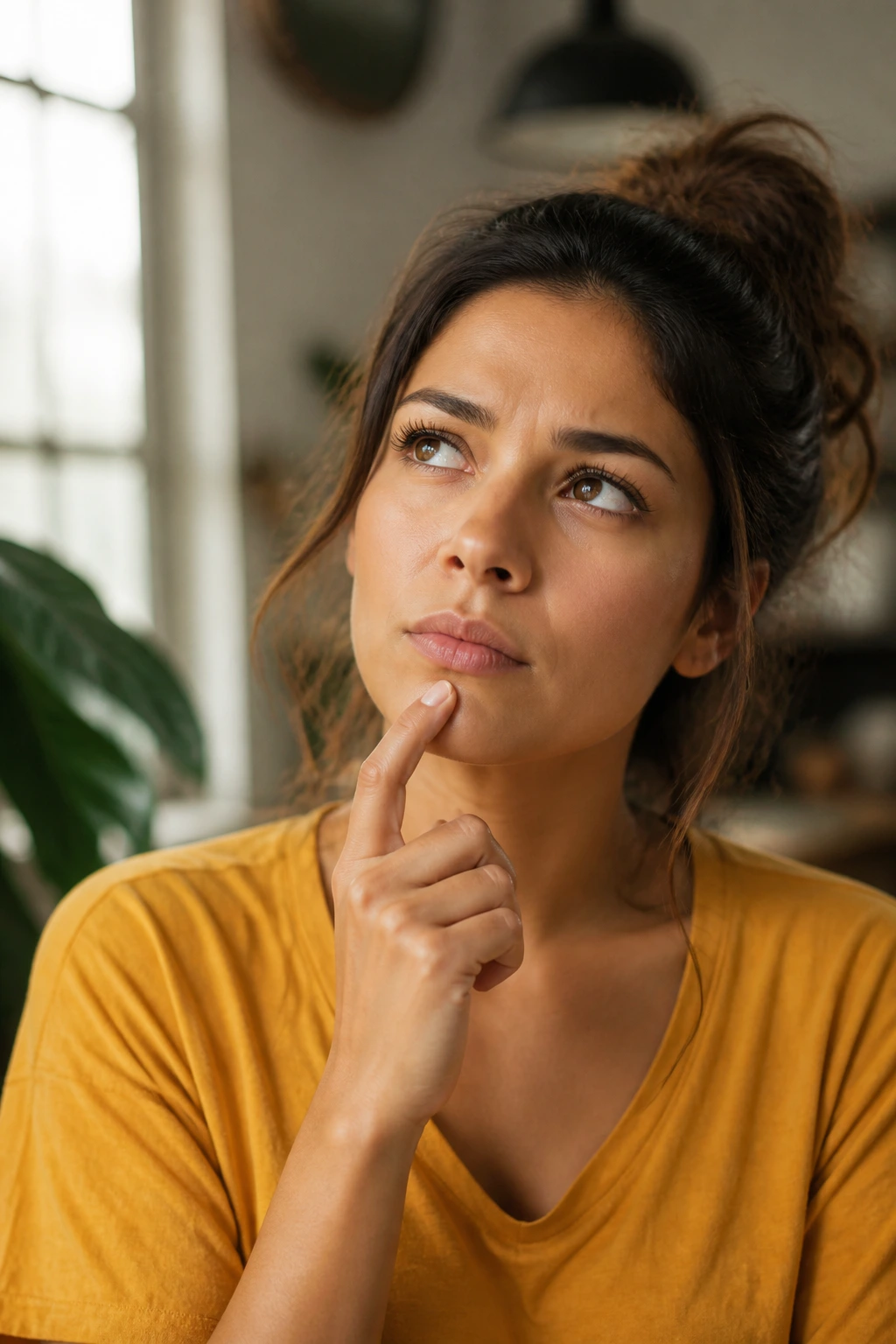 Gut Reactions: Does Eating Mango Cause Bloating? 6 Close-up portrait of a curious person in a home setting