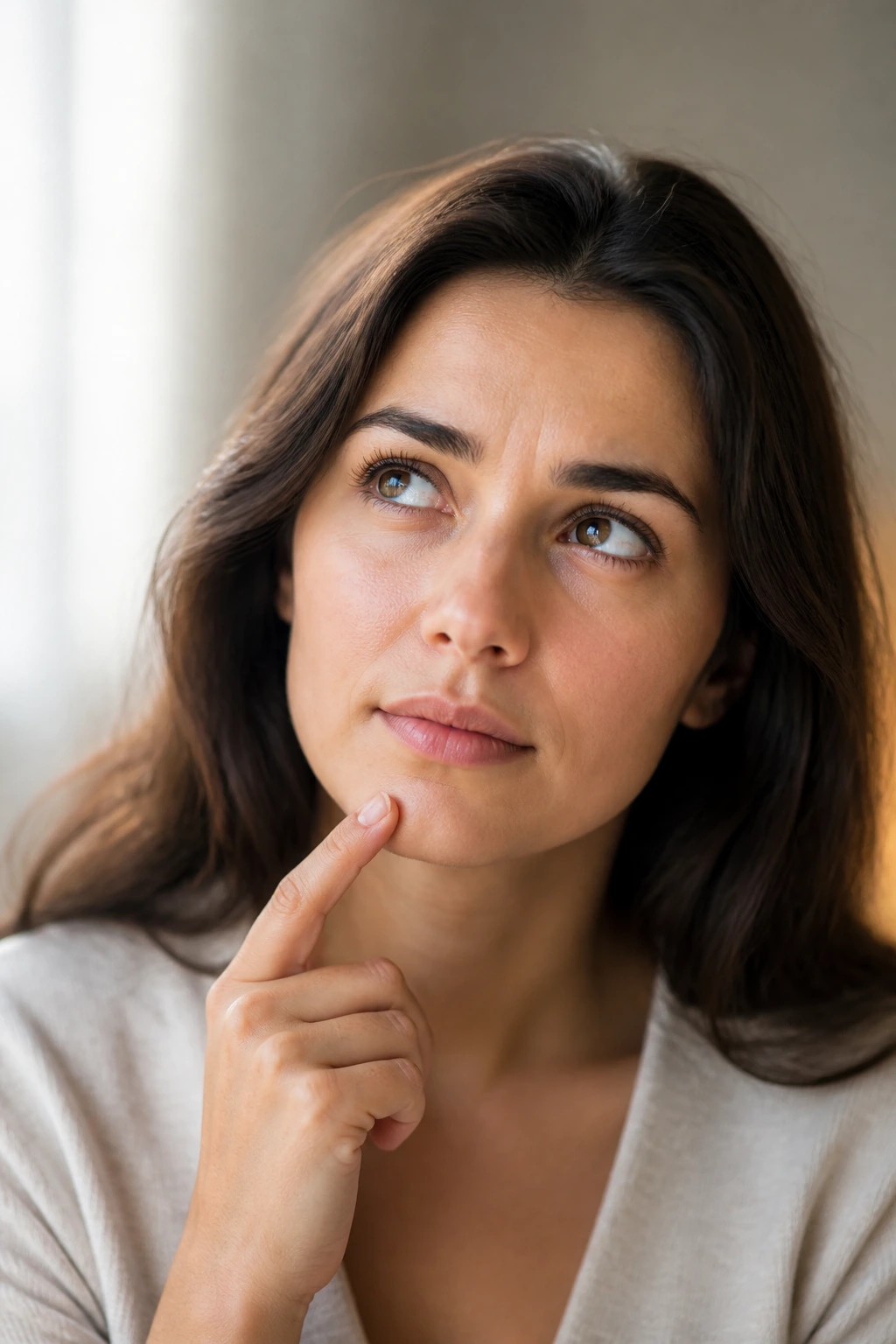 Thoughtful portrait representing FAQ questions