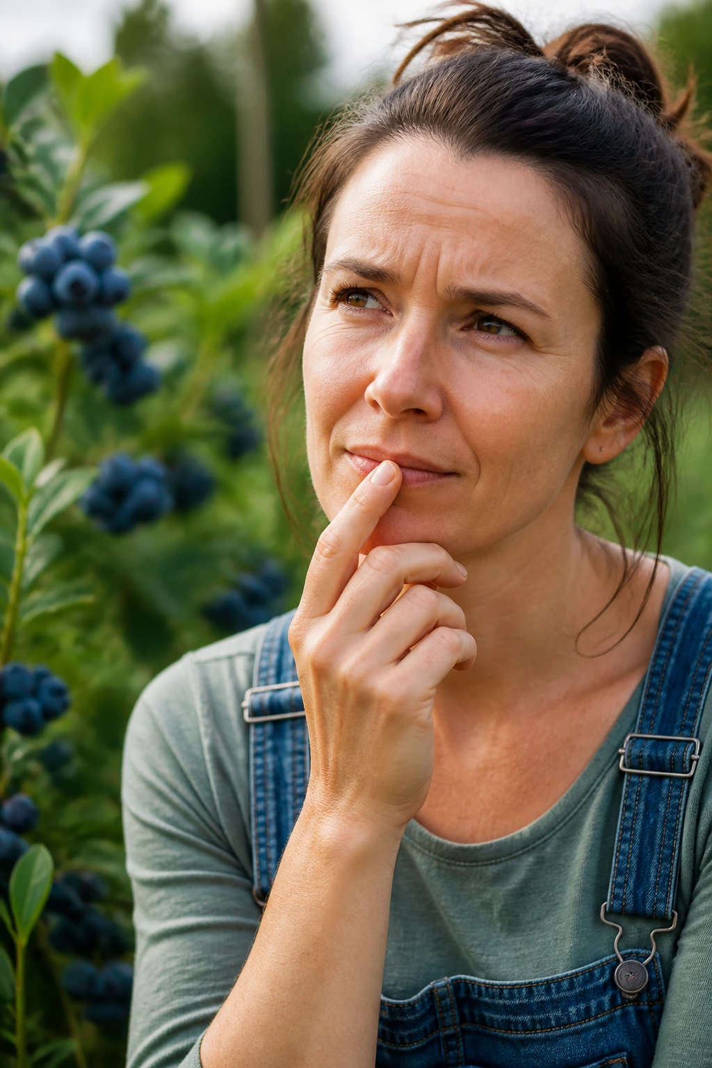 Is Manure Good for Blueberries? Which is the Best Manure? 6 Portrait of gardener in garden, thoughtful expression