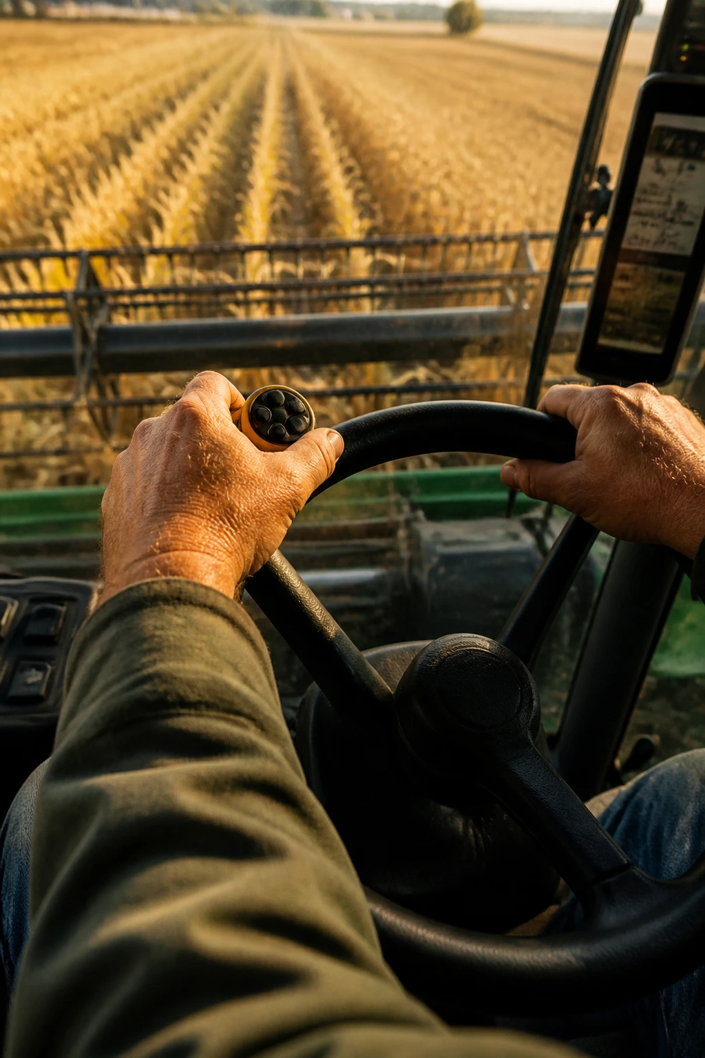 Why Are Fruits And Vegetables Called Produce? Let's Find Out 2 Farmer's hands on harvester in a sunlit field