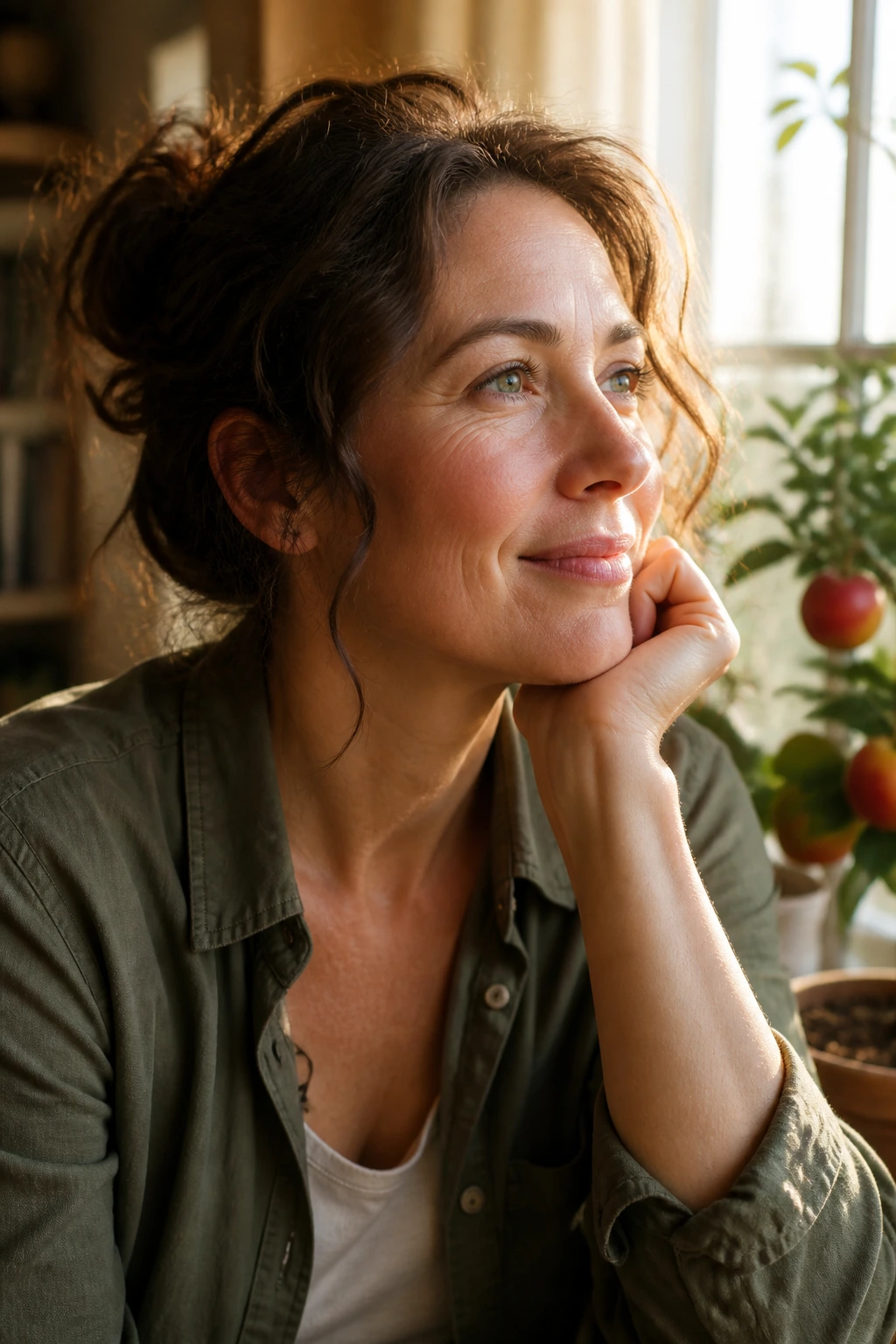 Is 16-16-16 Fertilizer Good For Fruit Trees? 14 Close-up portrait of a thoughtful person in warm window light