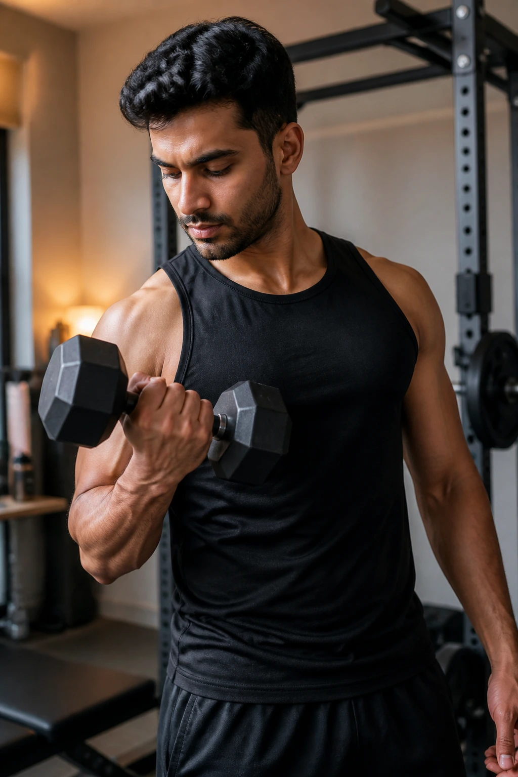 Discover the Best Dry Fruits for Weight Gain: Top 12 Choices 9 Real person performing a light strength exercise in a home gym