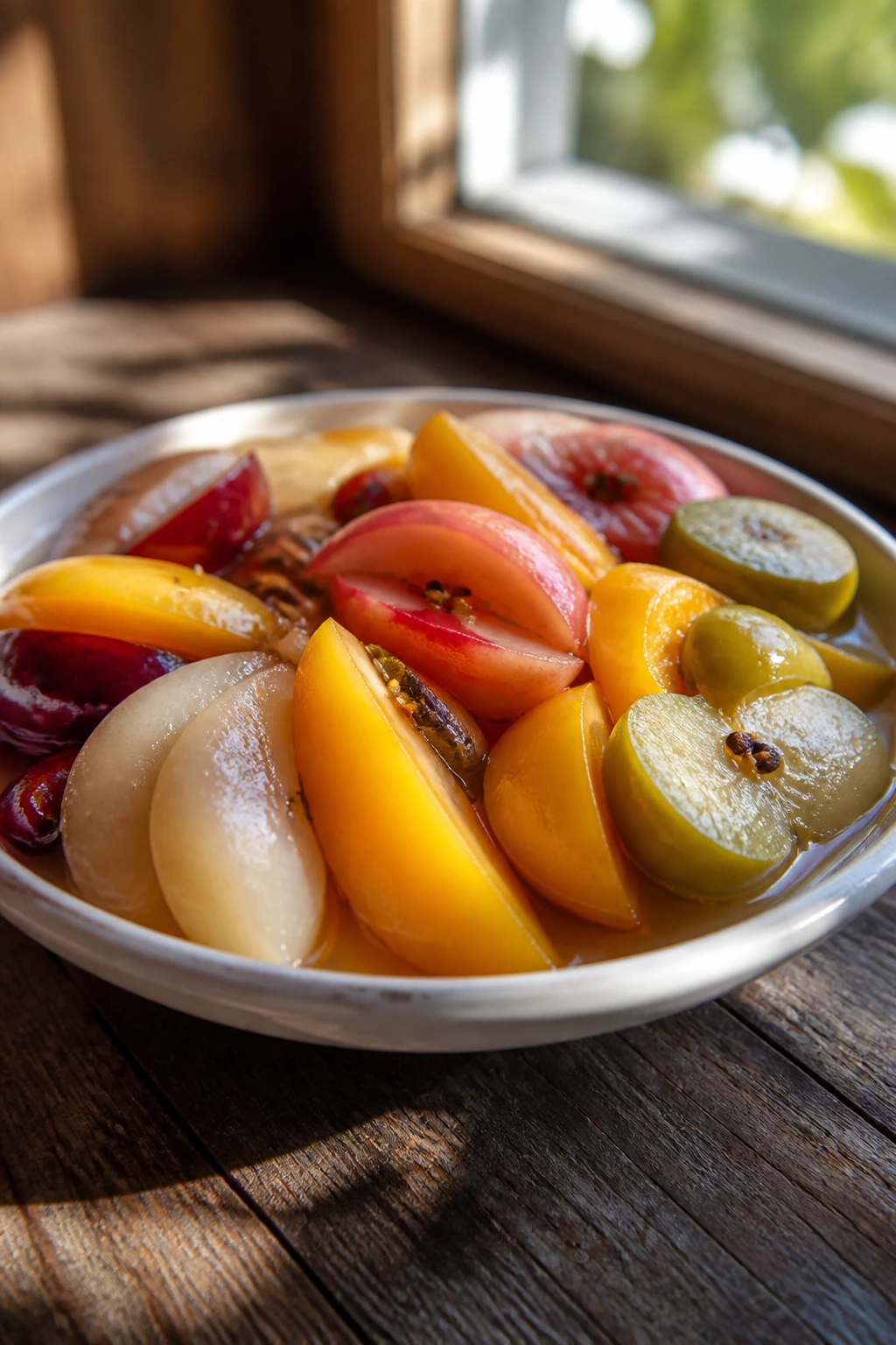 How Do You Pickle A Fruit At Home? For Maximum Freshness 6 Plate of colorful pickled fruits on a rustic table