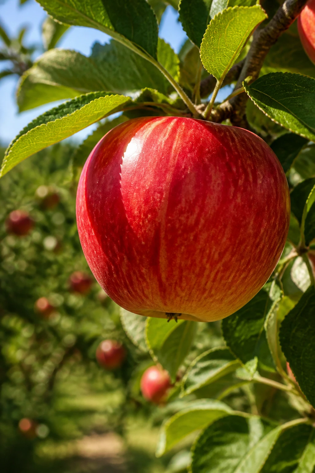 The Study Of Fruits Is Called "Pomology". 4 Close-up of a ripe fruit on a tree in an orchard