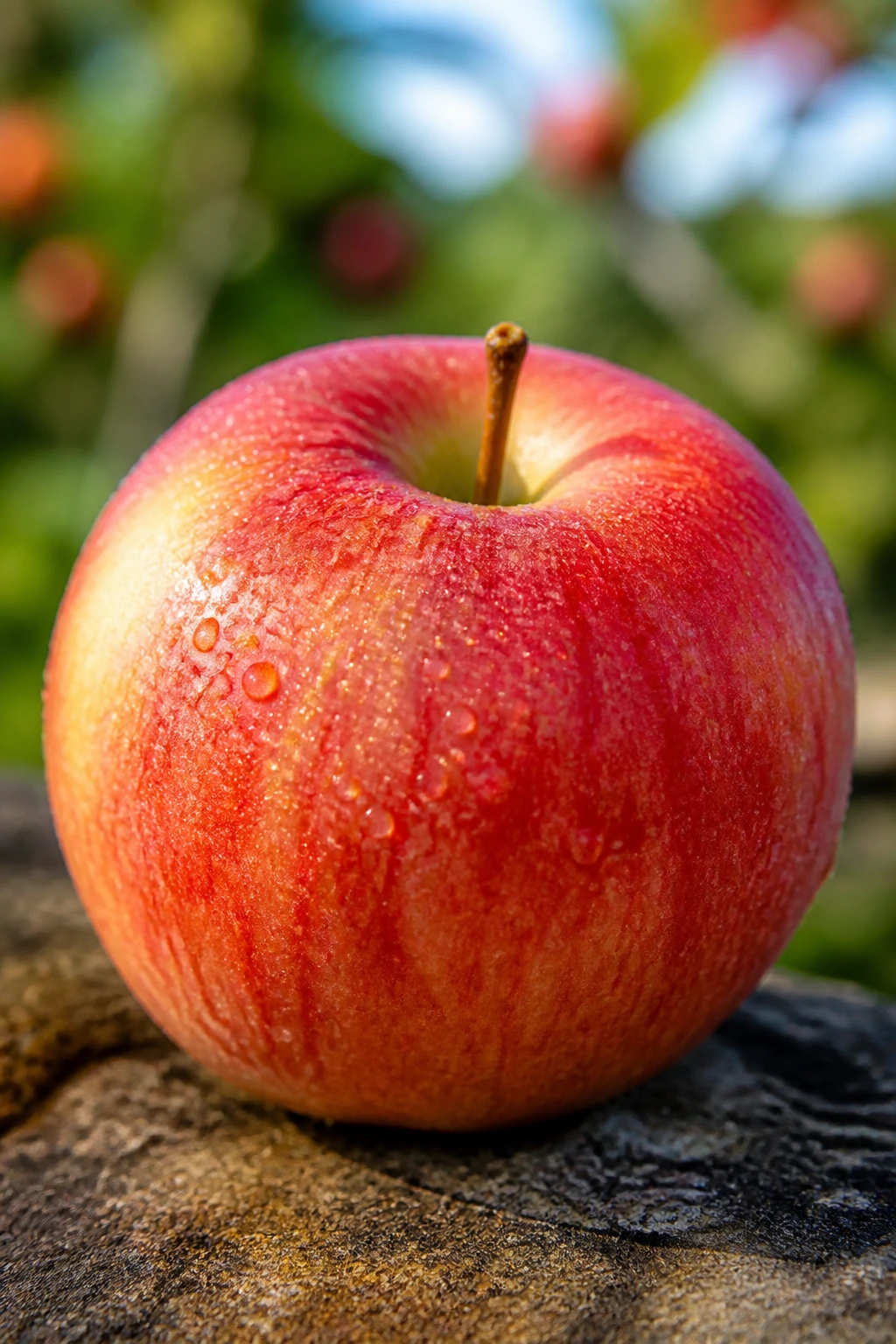 Macro shot of a ripe fruit in a garden background