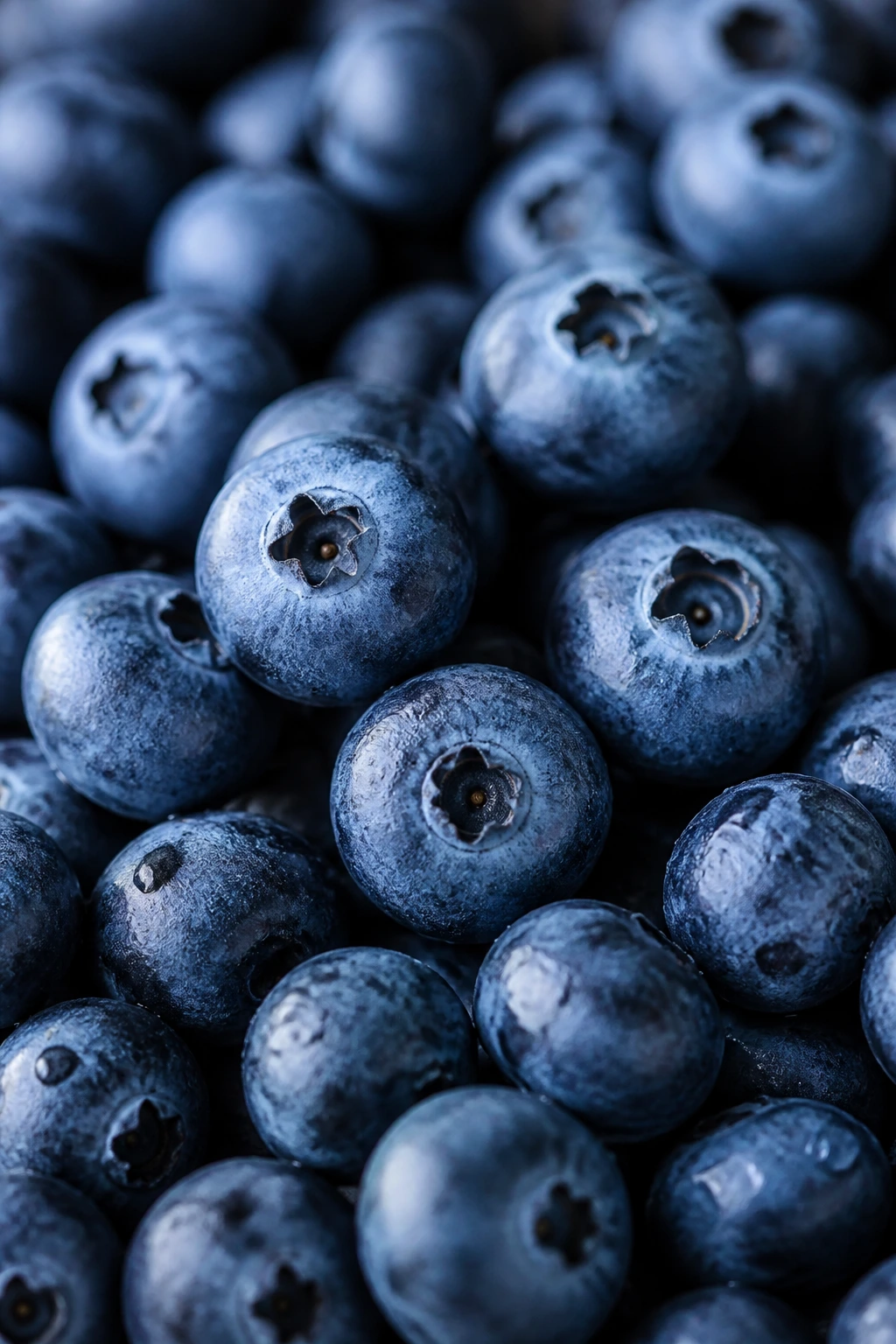 Macro close-up of blueberries illustrating brain-boosting antioxidants