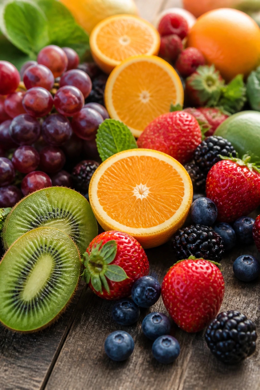 Does Blending Fruit Destroy Nutrients? Find Out Now! 1 Close-up of colorful fresh fruits filling the frame highlighting vitamin nutrients and fiber