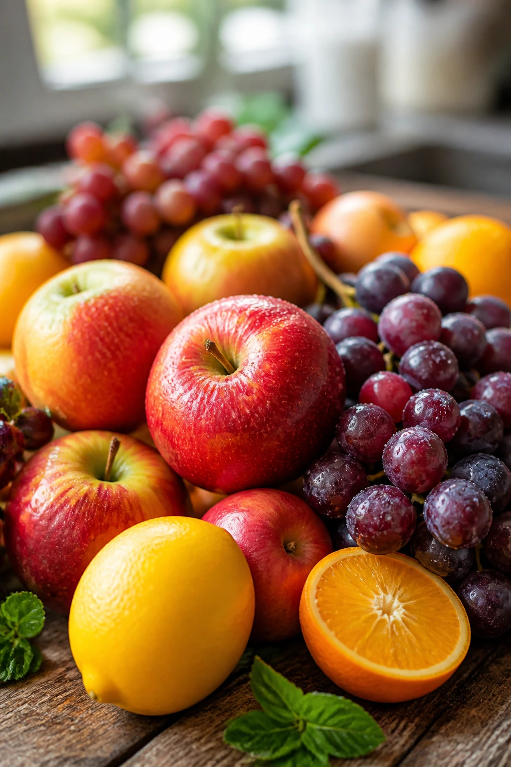 Close-up of vibrant mixed fruits highlighting swelling-fighting choices