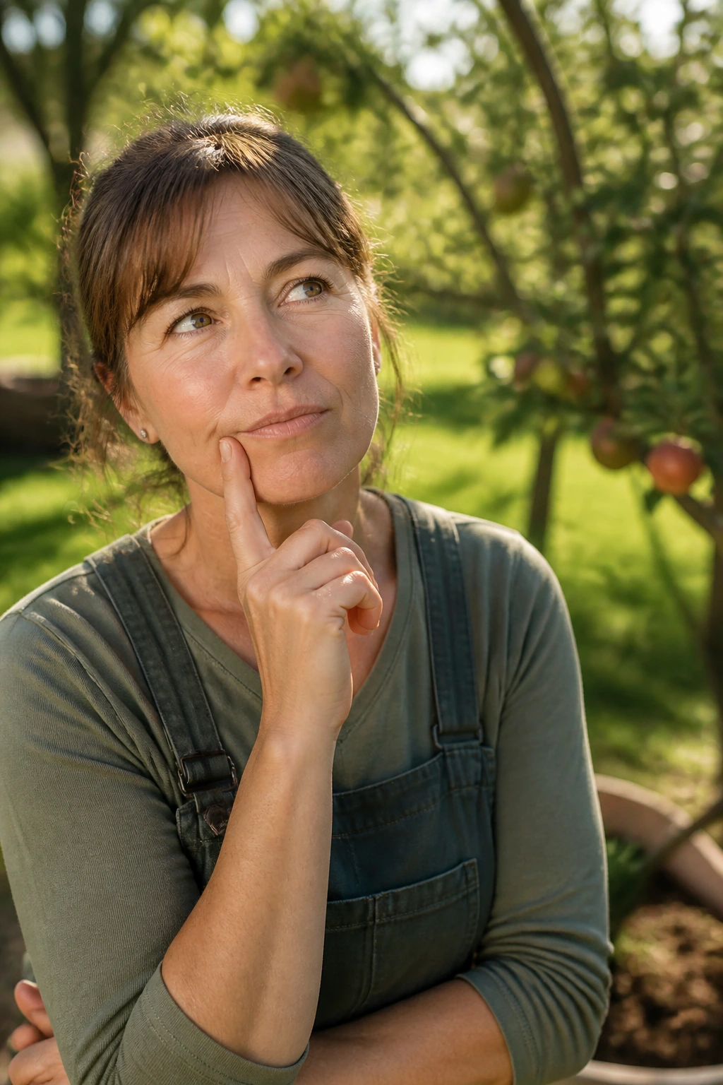 How To Prune A Fruit Tree To Keep It Small And Healthy 6 Close-up portrait of a curious gardener in a garden.