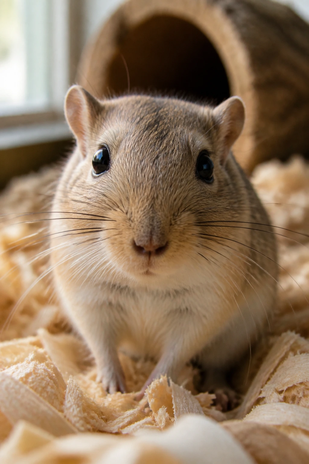 Can Gerbils Eat Grapes? All You Need To Know 1 Close-up portrait of a real gerbil in a cozy habitat