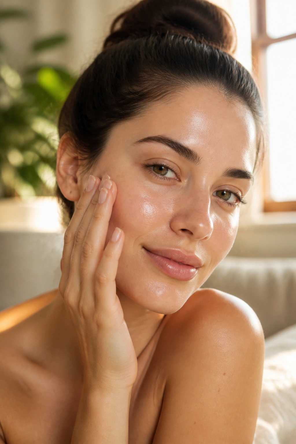 10 Incredible Beauty Benefits of Bananas and Their Peel 12 Portrait of a person with glowing skin after banana beauty routine