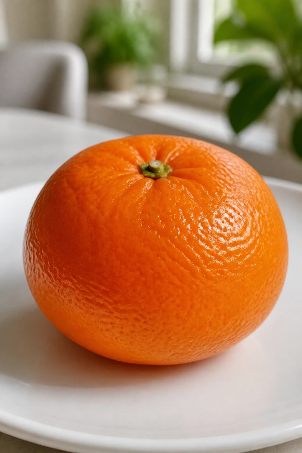 Banishing Breakouts: Are Clementines Good For Acne? 6 Single Clementine on a plate in bright dining area