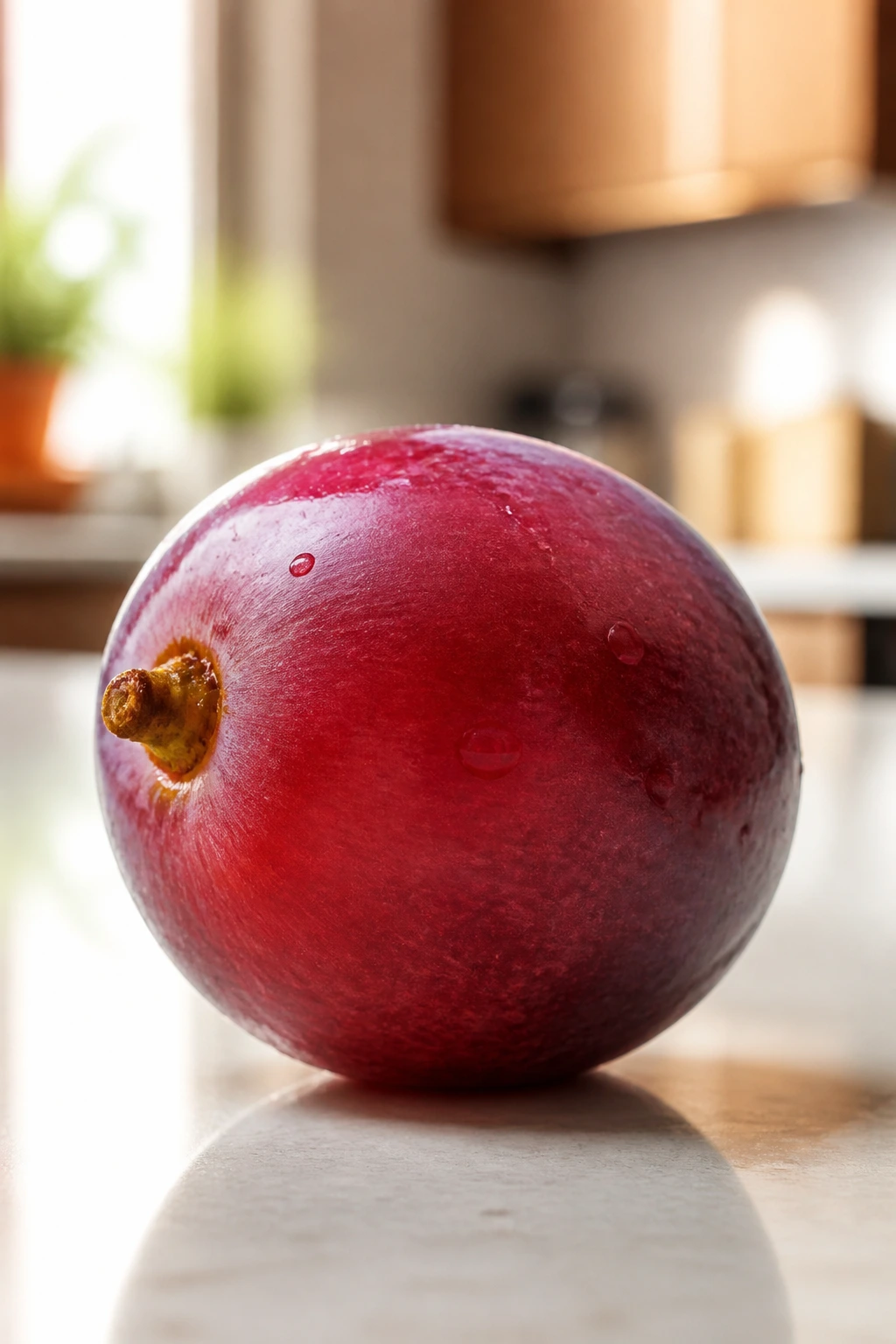 Can Gerbils Eat Grapes? All You Need To Know 6 Single grape on warm kitchen surface