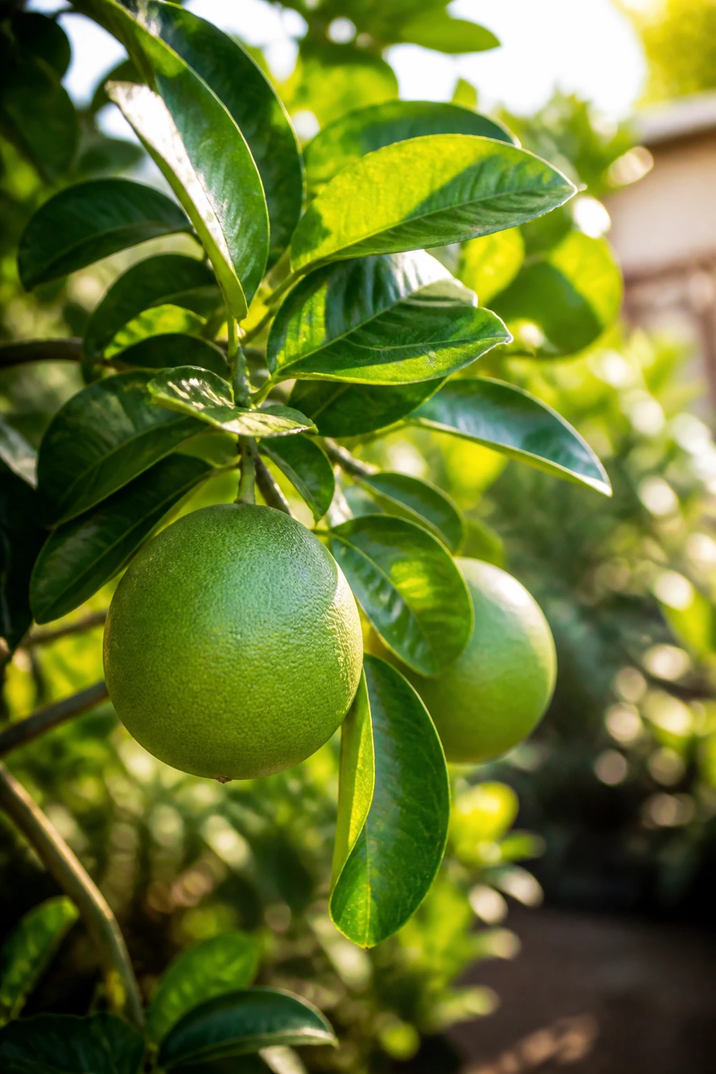 How To Grow Grapefruit From Seed: Step-By-Step Guide 6 Grapefruit branch with leaves and developing fruits in sun