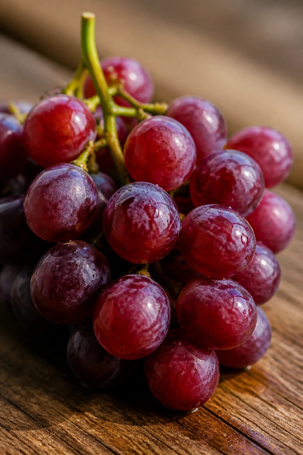 Can Gerbils Eat Grapes? All You Need To Know 4 Close-up grape cluster with wood background