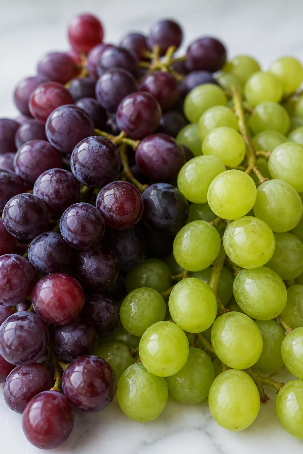 Can You Eat Grapes While Breastfeeding? How Safe Is It? 5 Dense cluster of grapes filling frame with purple and green berries